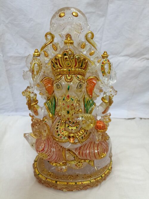 Ganesha Murti handcrafted on sphatik crystal